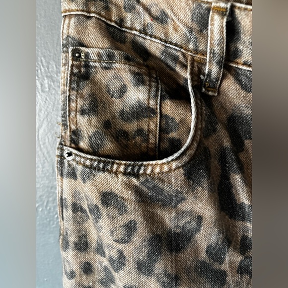Free People We The Free Good Luck Barrel Jeans | Leopard Print | 31 - Picture 12 of 13